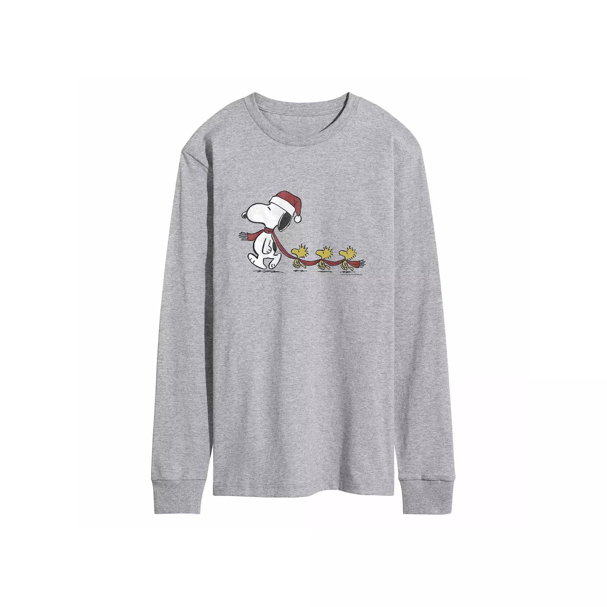 Men's Peanuts Line Up Tee, Size: XXL, Grey Grey Product Image