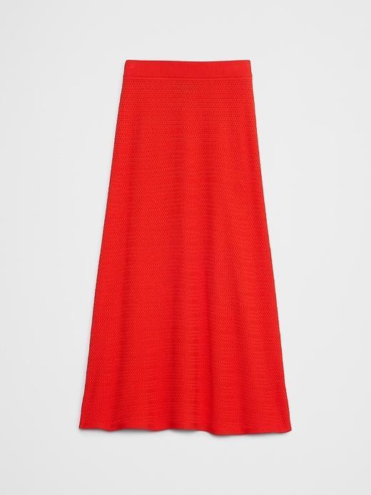 Textured Midi Sweater Skirt Product Image