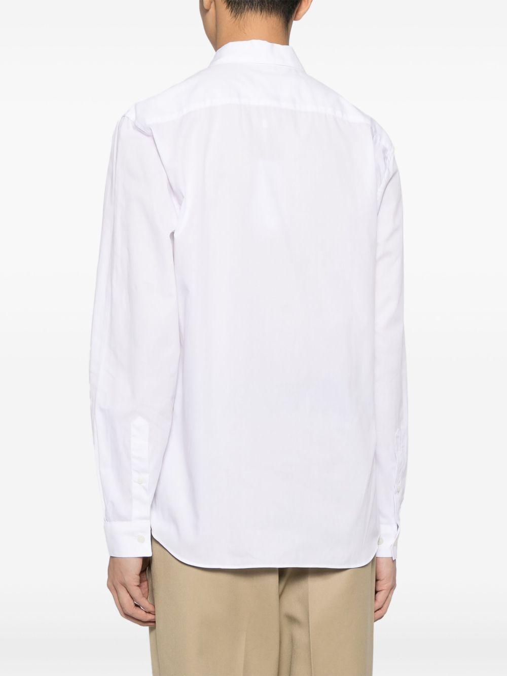 logo-embroidered poplin cotton shirt Product Image