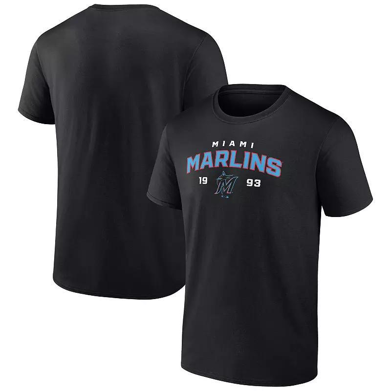 Men's Fanatics Black Miami Marlins Rebel T-Shirt, Size: Medium Product Image