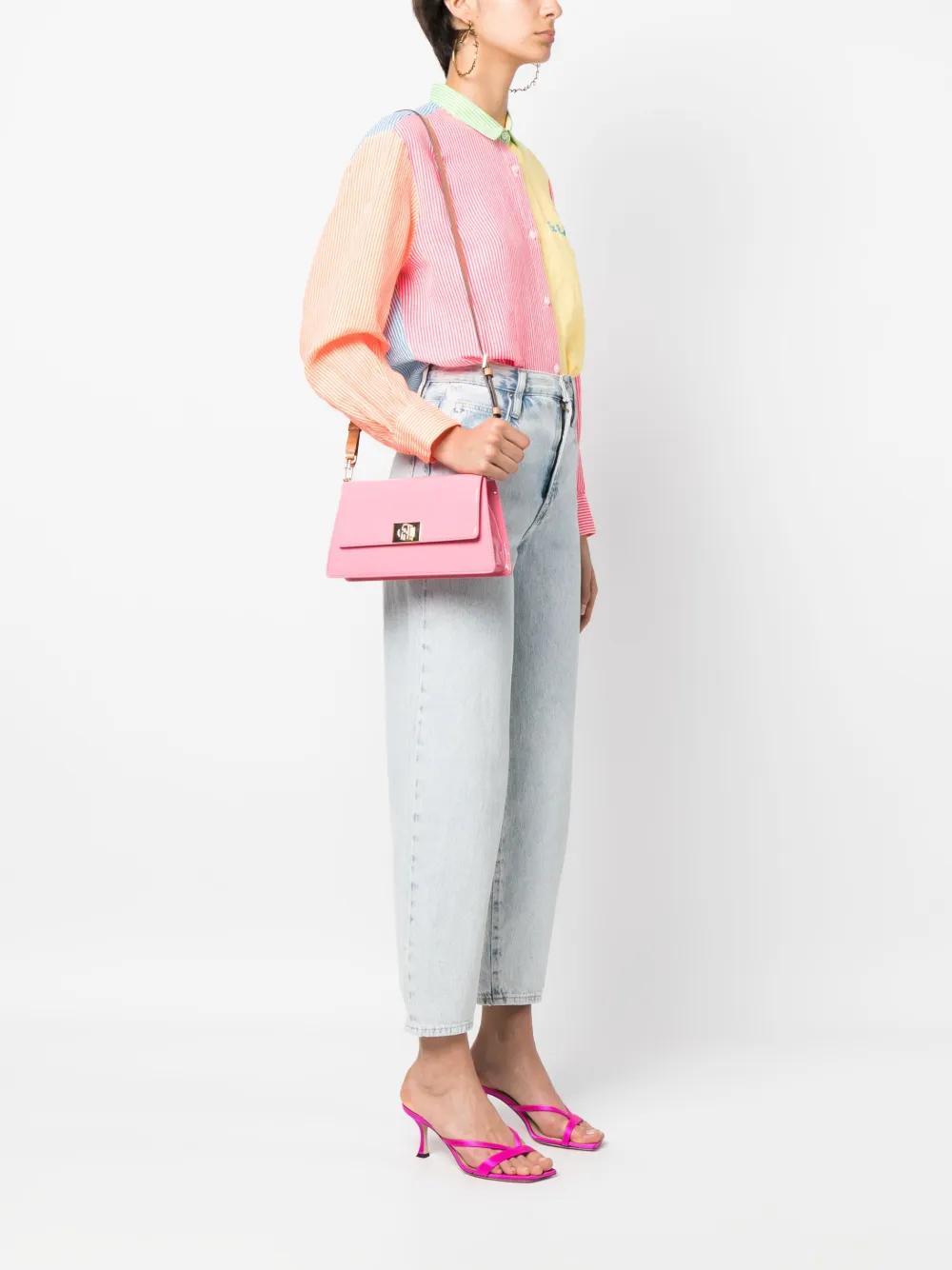 FURLA Zoe Patent Crossbody Bag In Pink Product Image