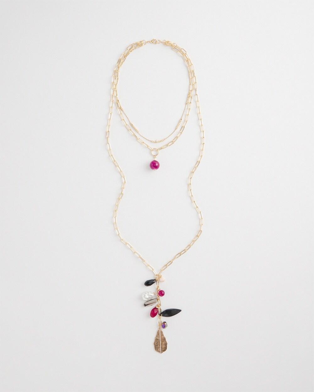 Purple Beaded Convertible Necklace Product Image