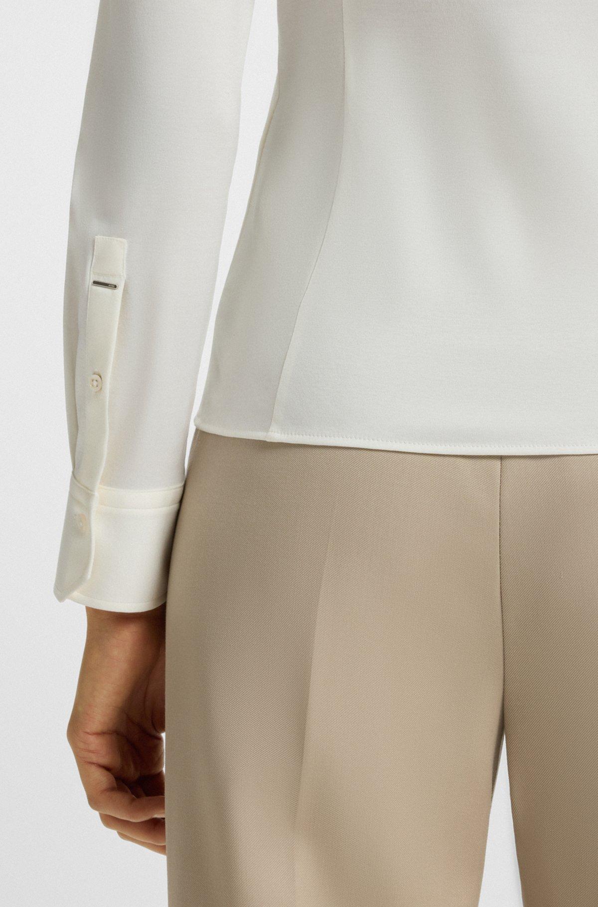 Extra-slim-fit blouse in cotton jersey Product Image