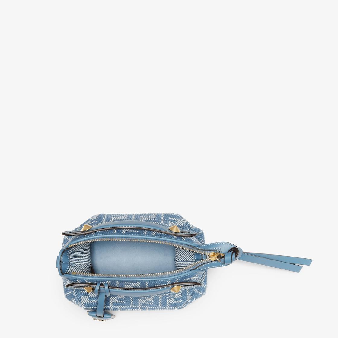 By The Way Soft MiniBlue denim-effect FF jacquard mini-bag Product Image