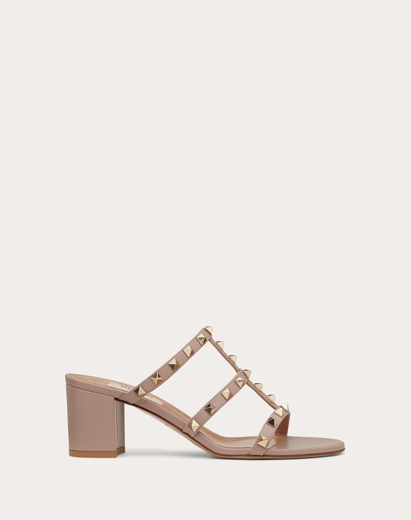 Rockstud Calfskin Leather Slide Sandal 60 Mm Product Image