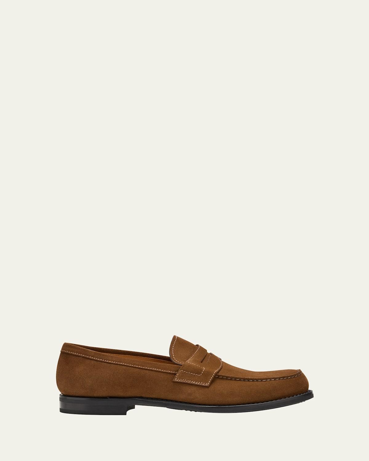 Mens James Suede Penny Loafers Product Image