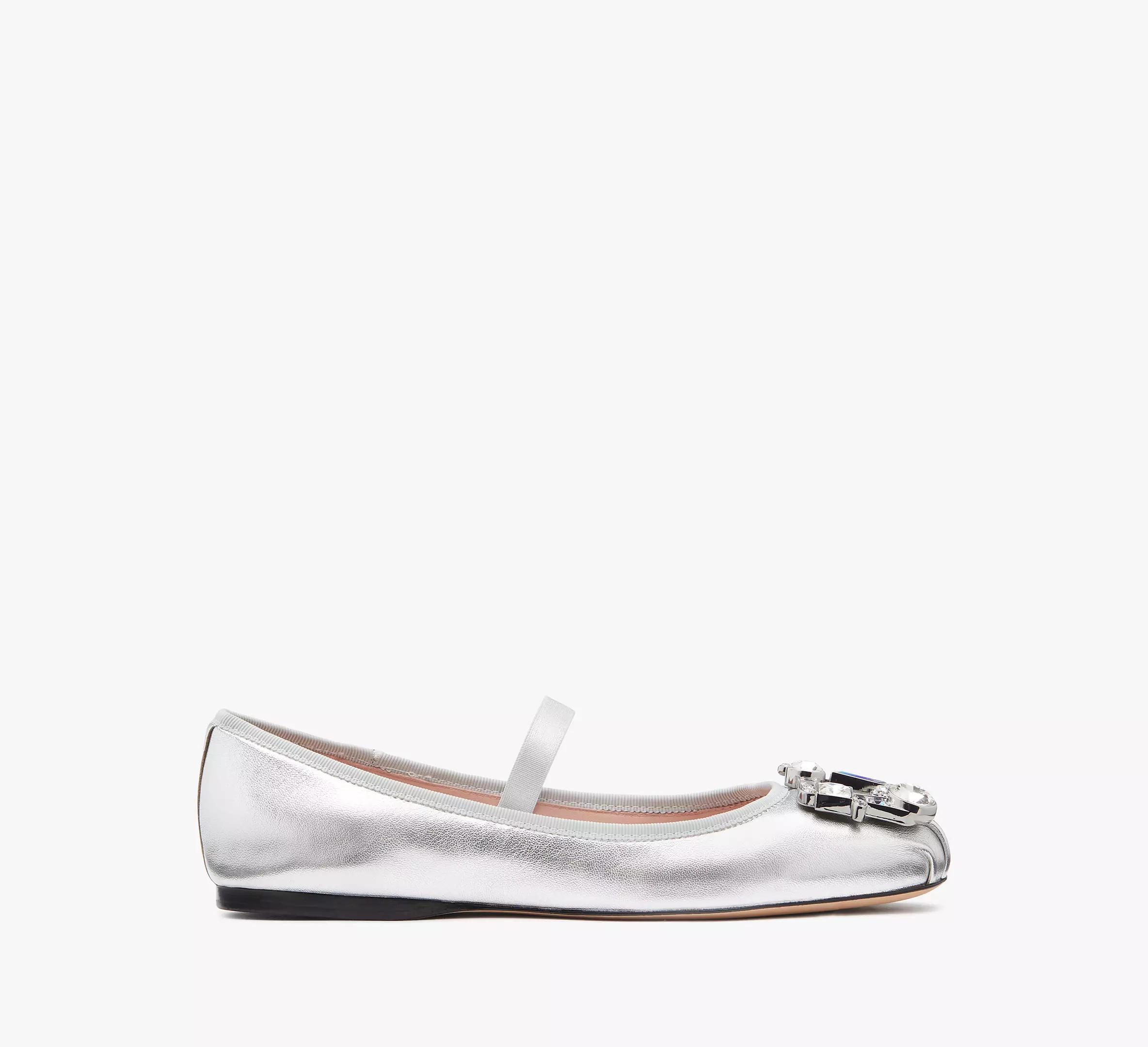 Renata Metallic Mary Jane Ballet Flats Product Image