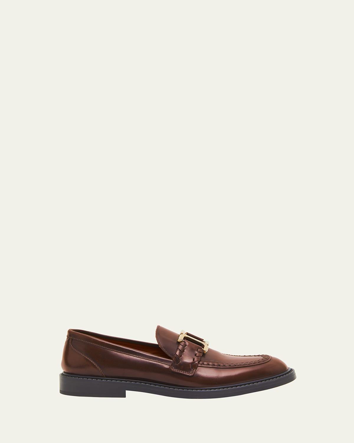 Marcie Leather Chain Loafers Product Image