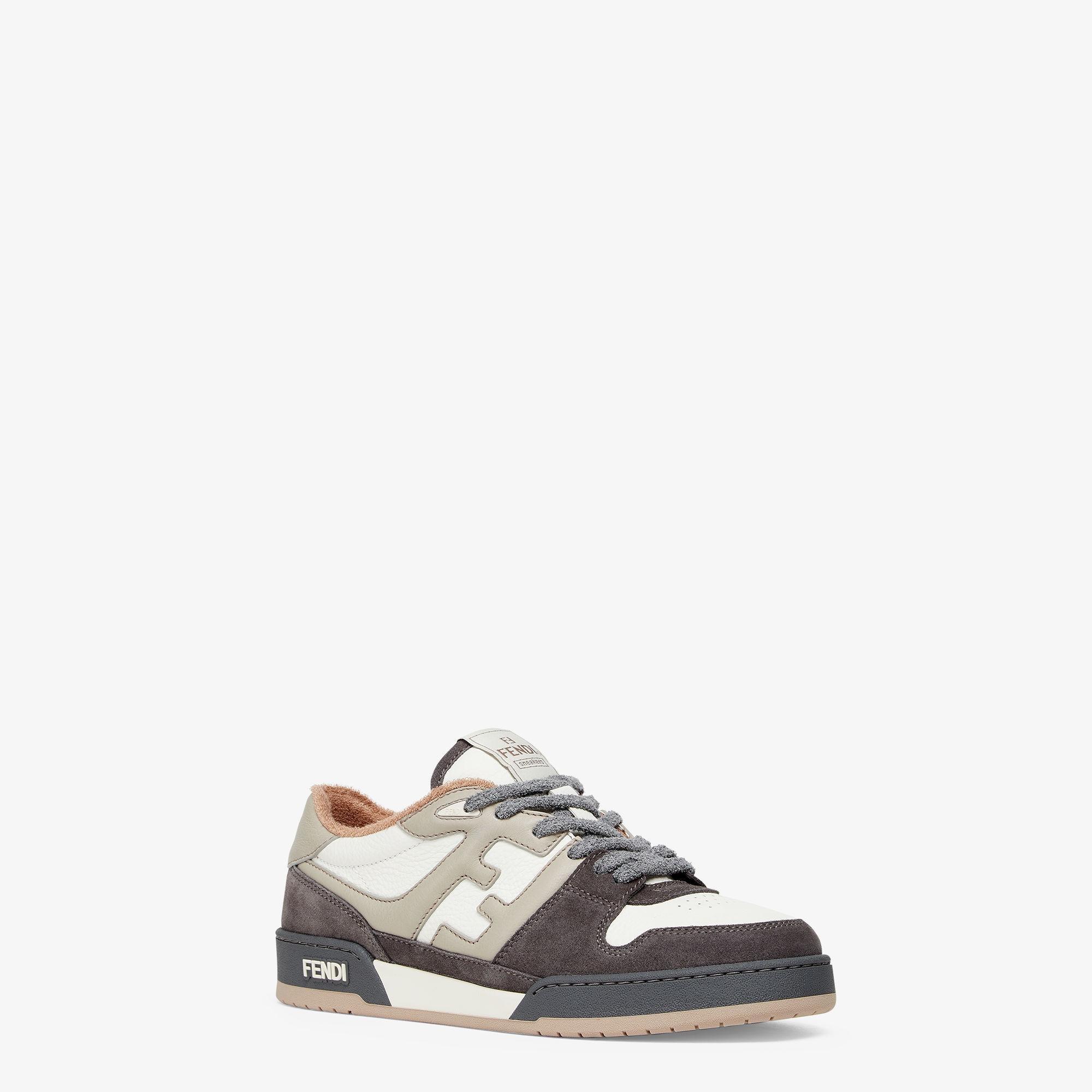 Fendi Match SneakersGray suede low-tops Product Image