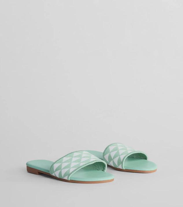 Points Of Interest Triangle Print Strap Flat Sandals Product Image