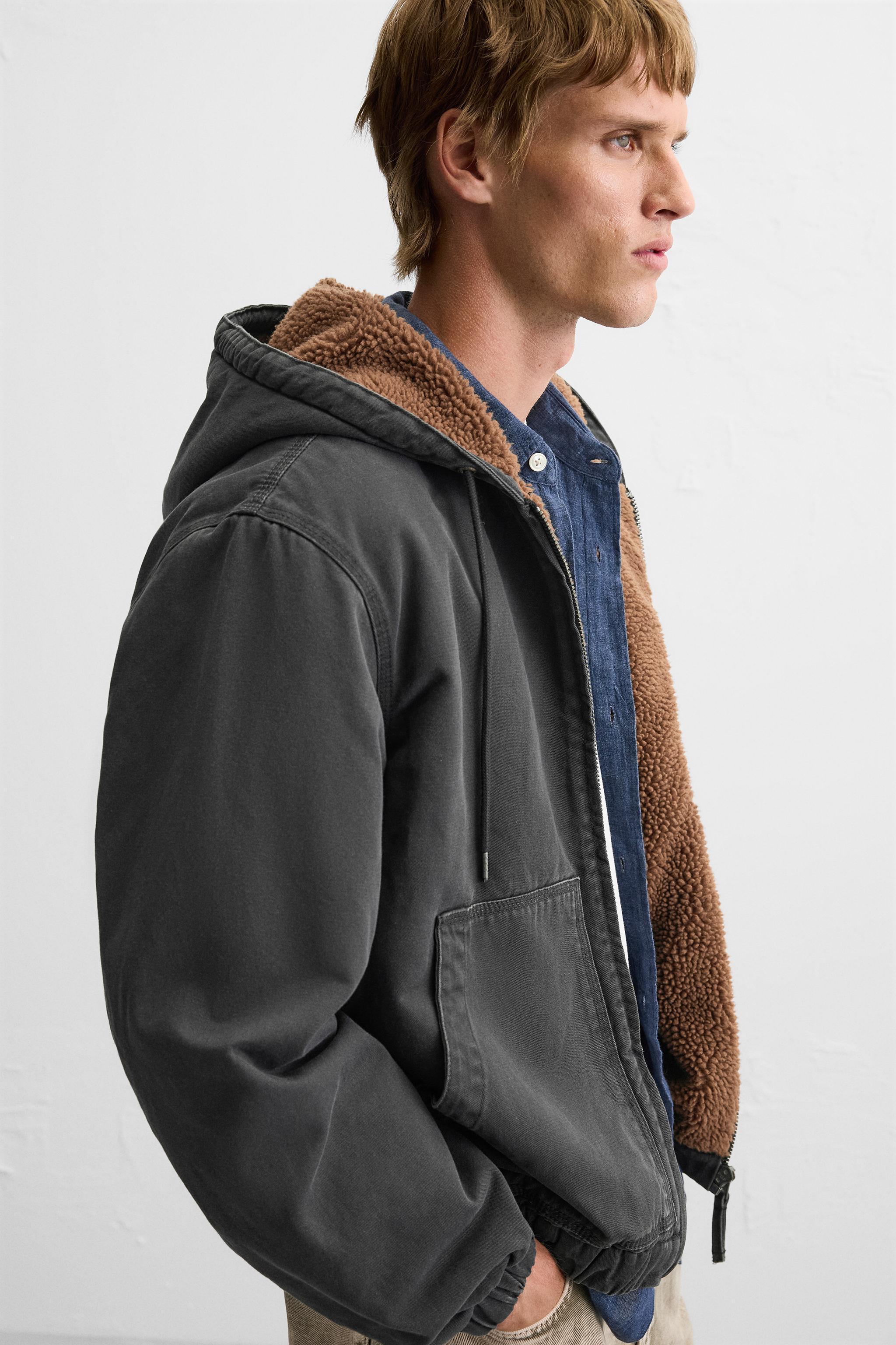 CONTRASTING HOODED JACKET Product Image