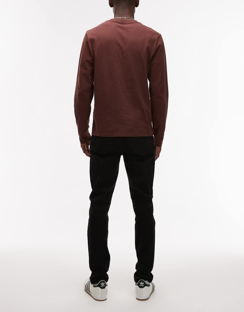 Topman stretch skinny jeans in black Product Image