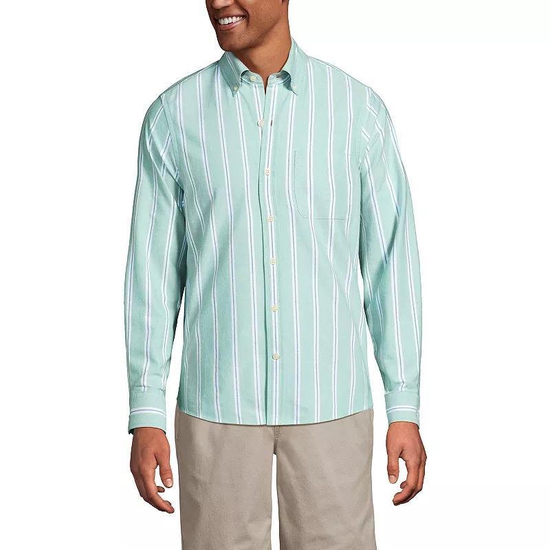 Men's Lands' End Button-Down Sail Rigger Oxford Button-Down Shirt,  Product Image