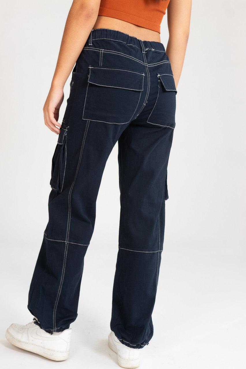 Drawstring Cargo Joggers Product Image