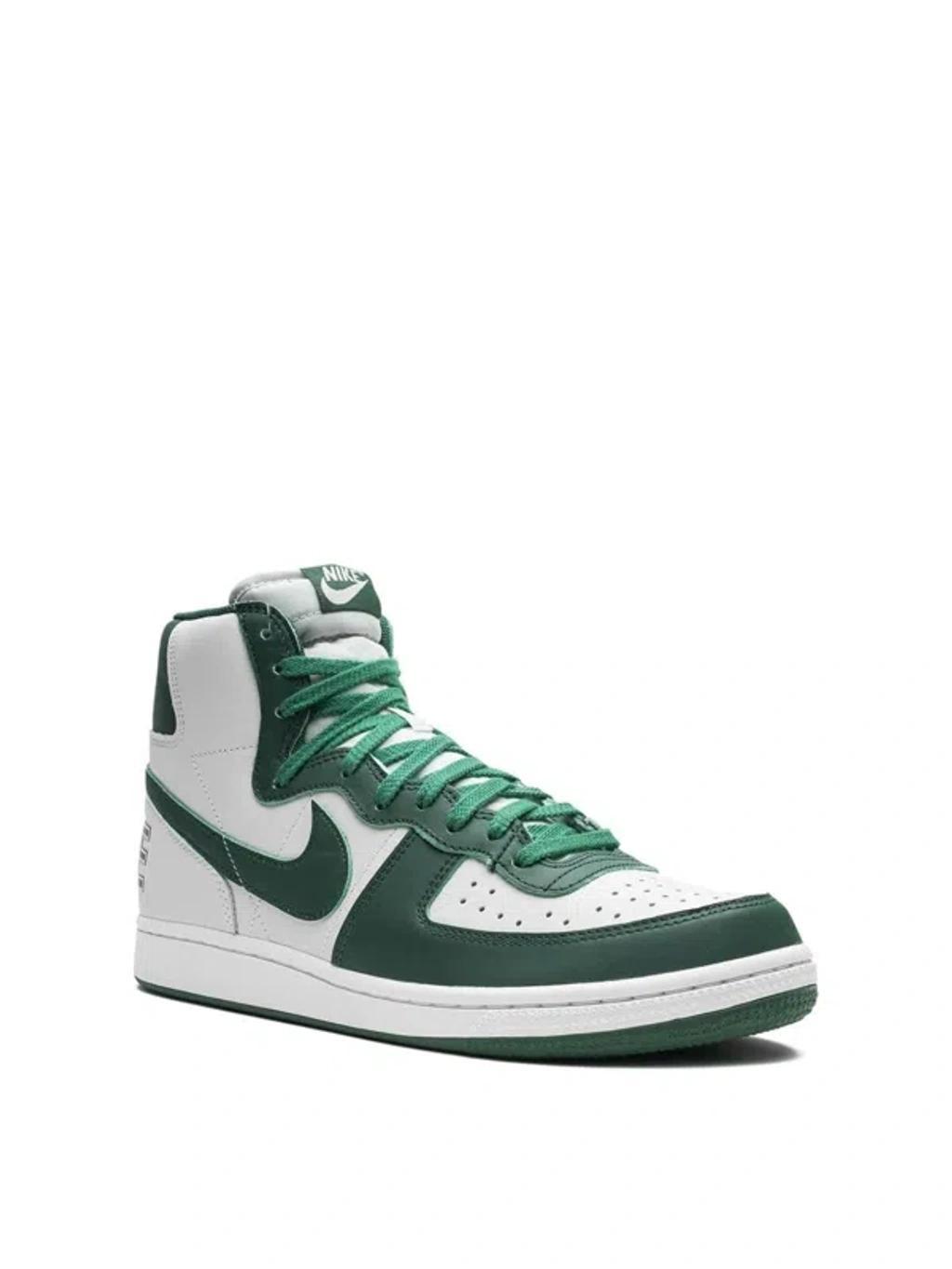 NIKE Terminator Leather High-top Sneakers In Green Product Image