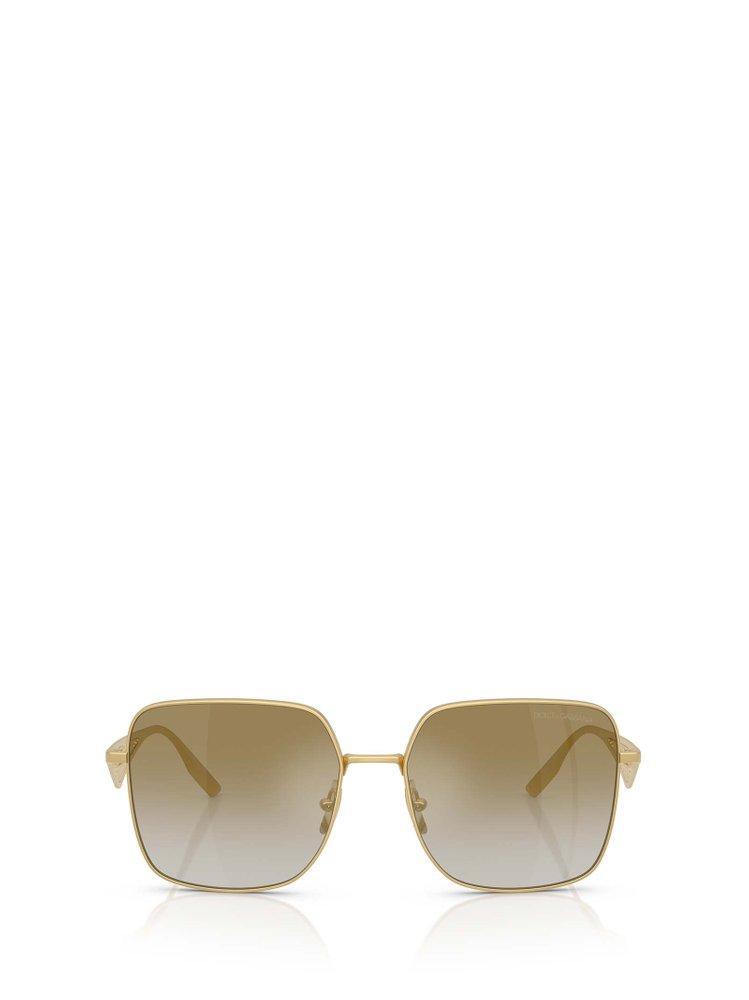 DOLCE & GABBANA Eyewear Square Frame Sunglasses In Gold Product Image