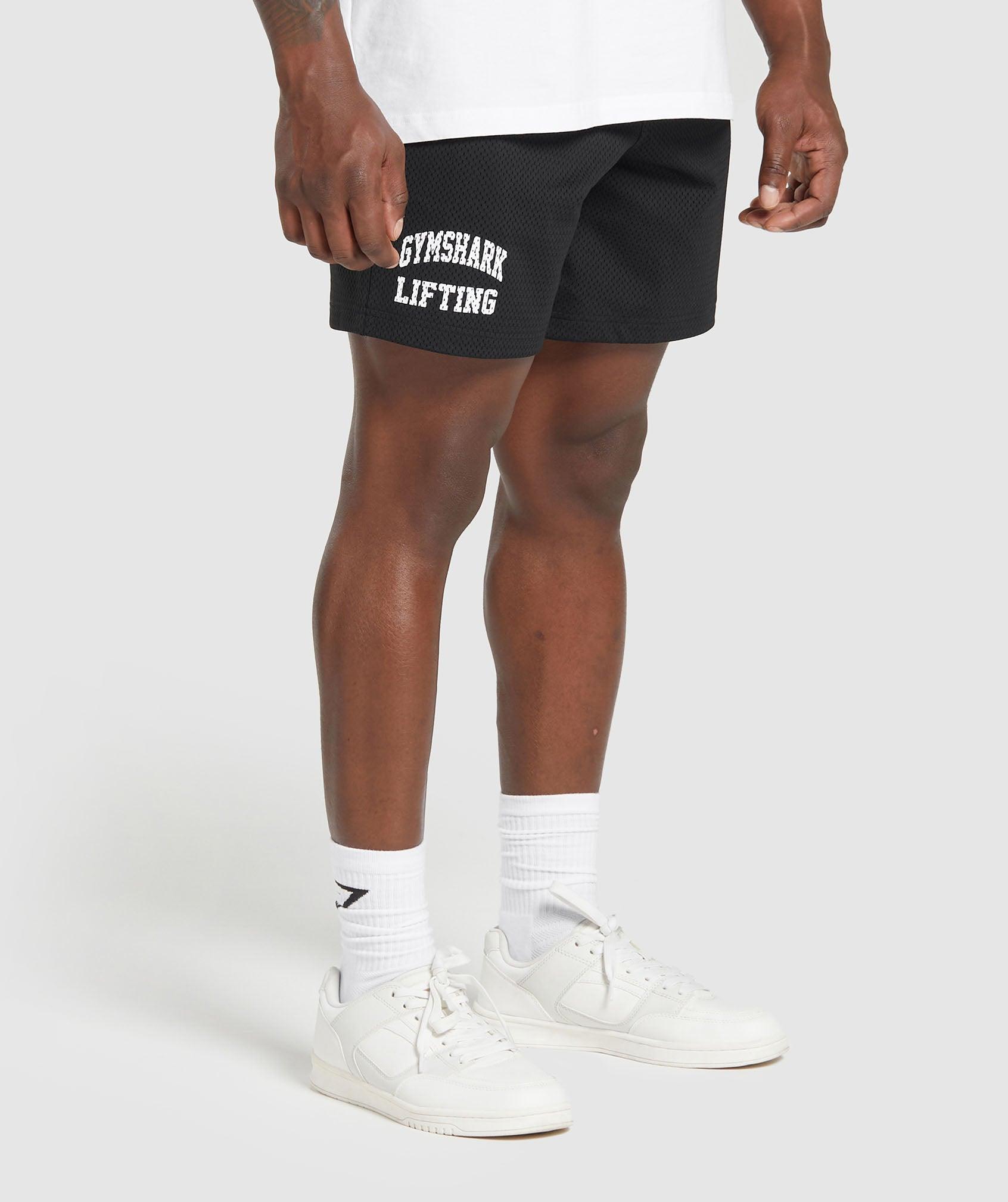 Gymshark Lifting Mesh 7" Shorts - Black Male Product Image
