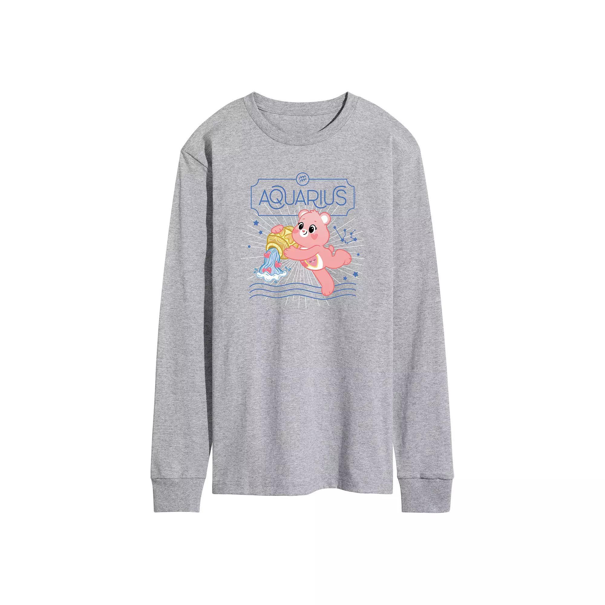 Men's Care Bears Aquarius Long Sleeve Graphic Tee,  Product Image