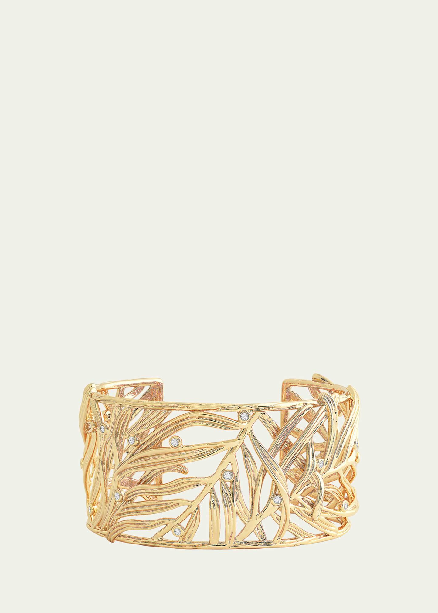 Womens Palm 18KPlated & Cubic Zirconia Cuff Product Image