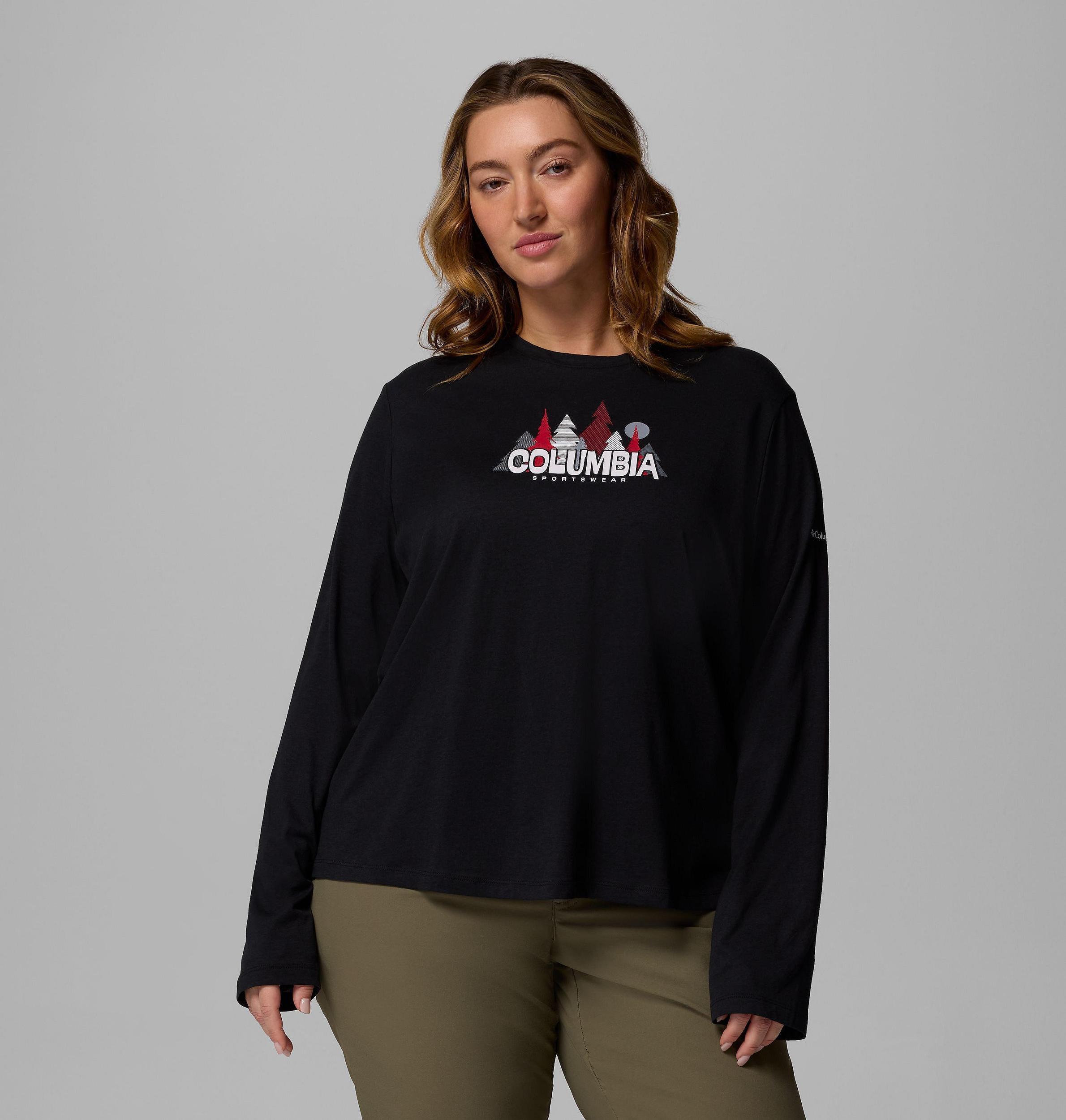 Columbia Womens Ruby Springs Graphic Long Sleeve T-Shirt - Plus Size- Product Image