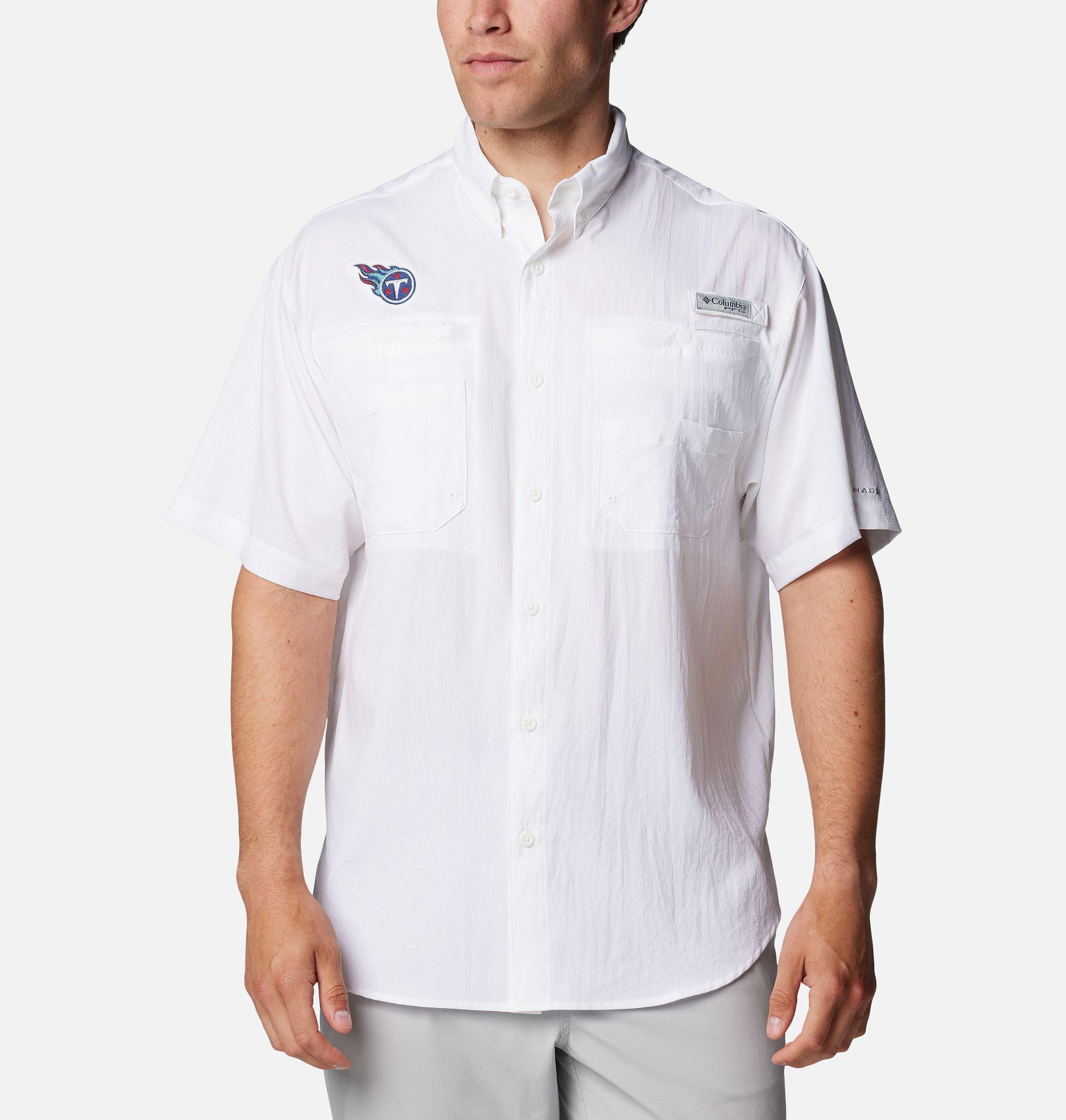 Columbia Mens PFG Tamiami Short Sleeve Shirt - Tennessee Titans- Product Image