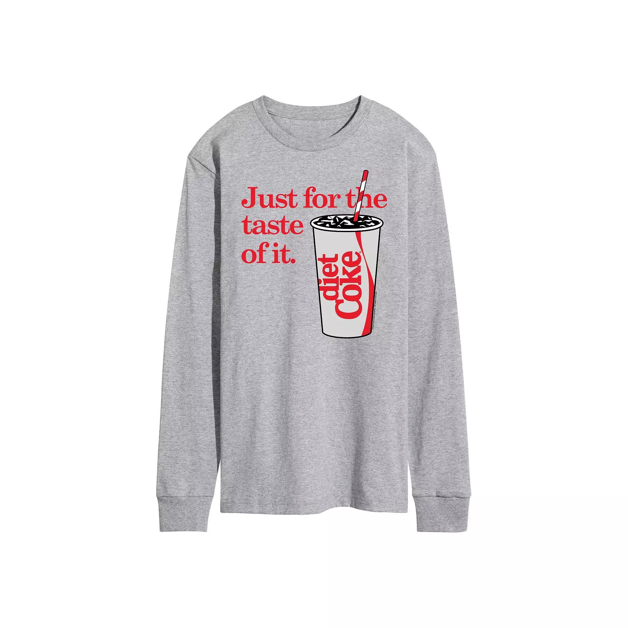 Men's Diet Coke Just For The Taste Of It Long Sleeve Graphic Tee,  Product Image