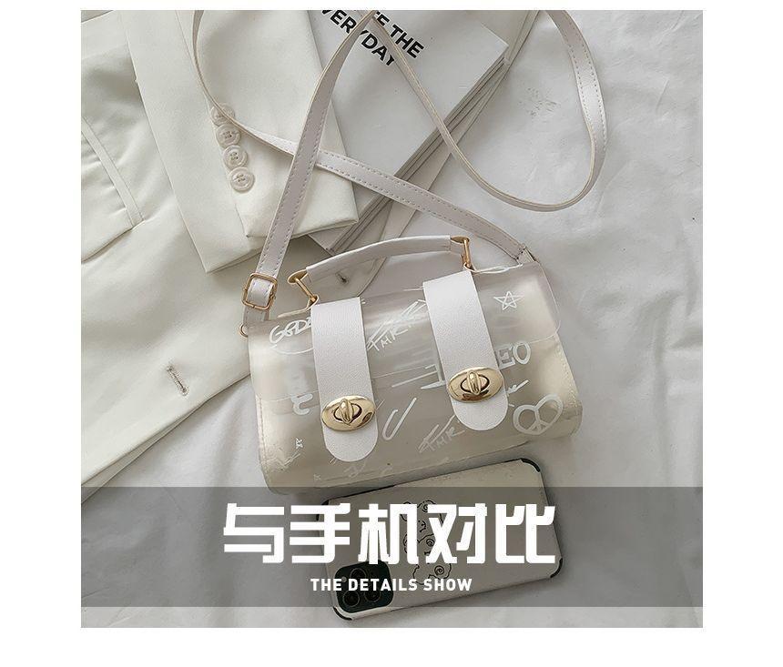 Flap Graffiti Transparent Crossbody Bag Product Image