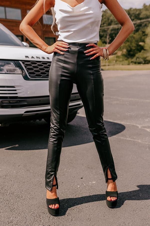 The Beebee High Waist Faux Leather Legging Product Image