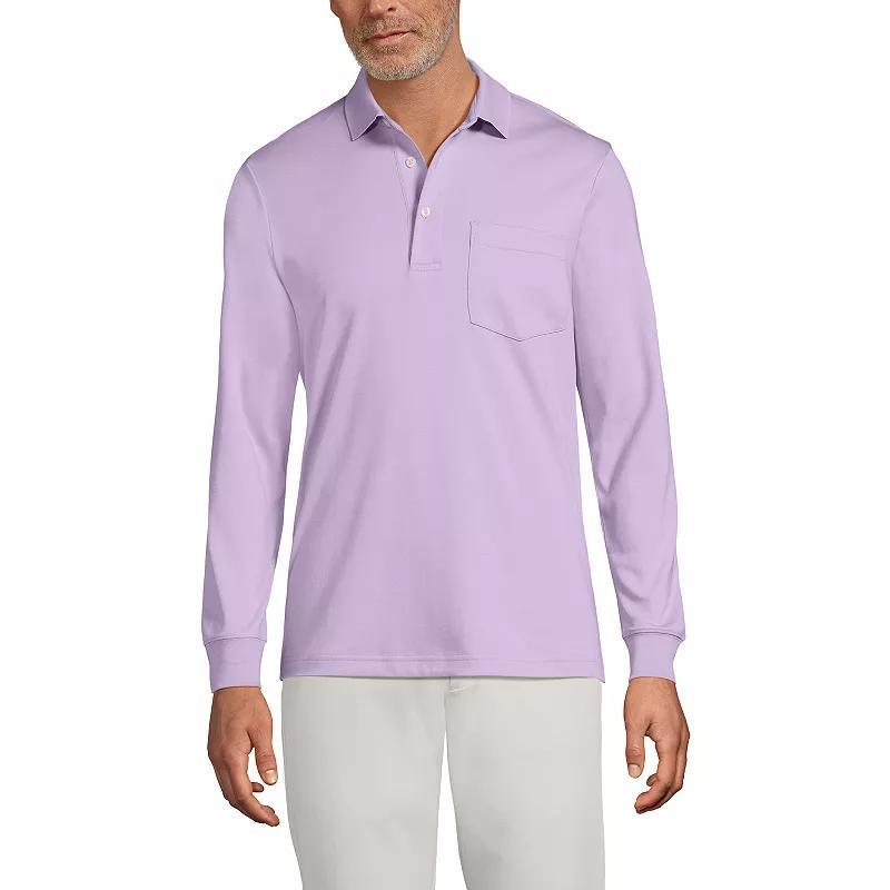 Men's Lands' End Classic-Fit Super Soft Supima Pocket Polo,  Product Image