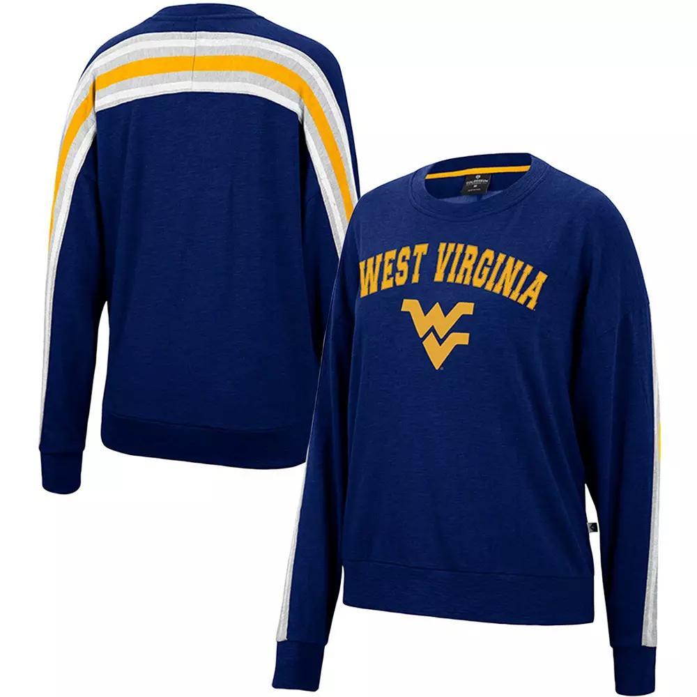 Women's Colosseum Heathered Navy West Virginia Mountaineers Team Over Product Image