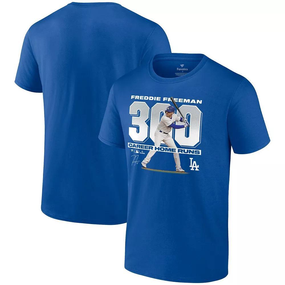 Men's Fanatics Branded Freddie Freeman Royal Los Angeles Dodgers 300 Career Home Runs T-Shirt, Size: XL, Blue Product Image