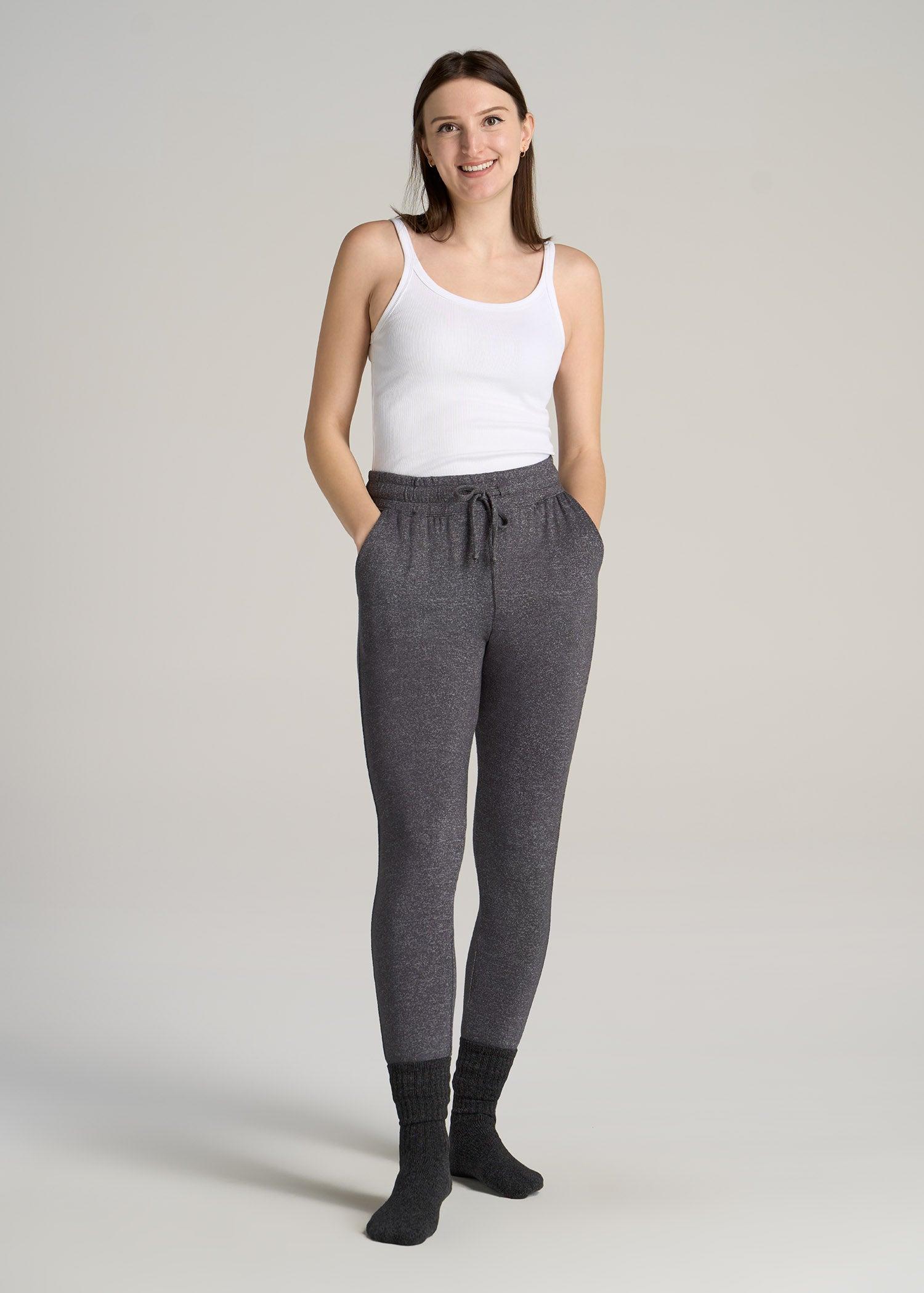 Cozy Lounge Joggers for Tall Women in Charcoal Mix Female Product Image