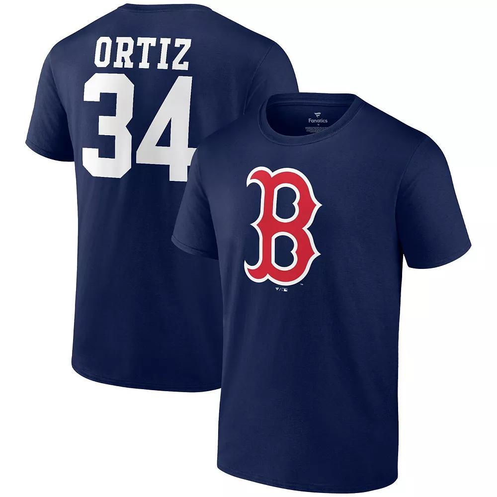 Men's Fanatics Branded David Ortiz Navy Boston Red Sox Logo Graphic T-Shirt,  Product Image