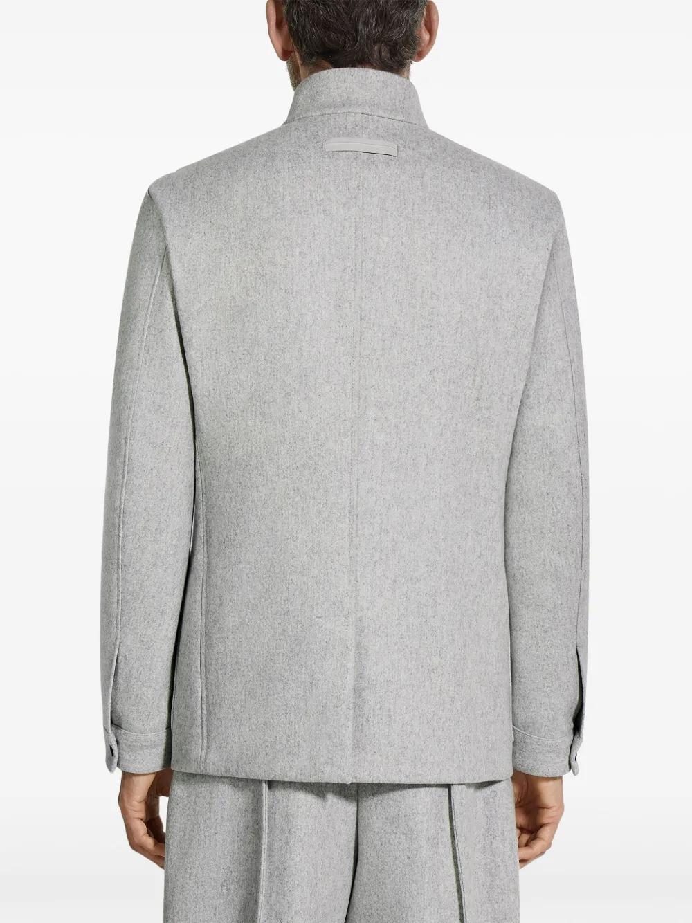 ZEGNA Trofeo Cashmere Il Conte Jacket In Light Grey Product Image