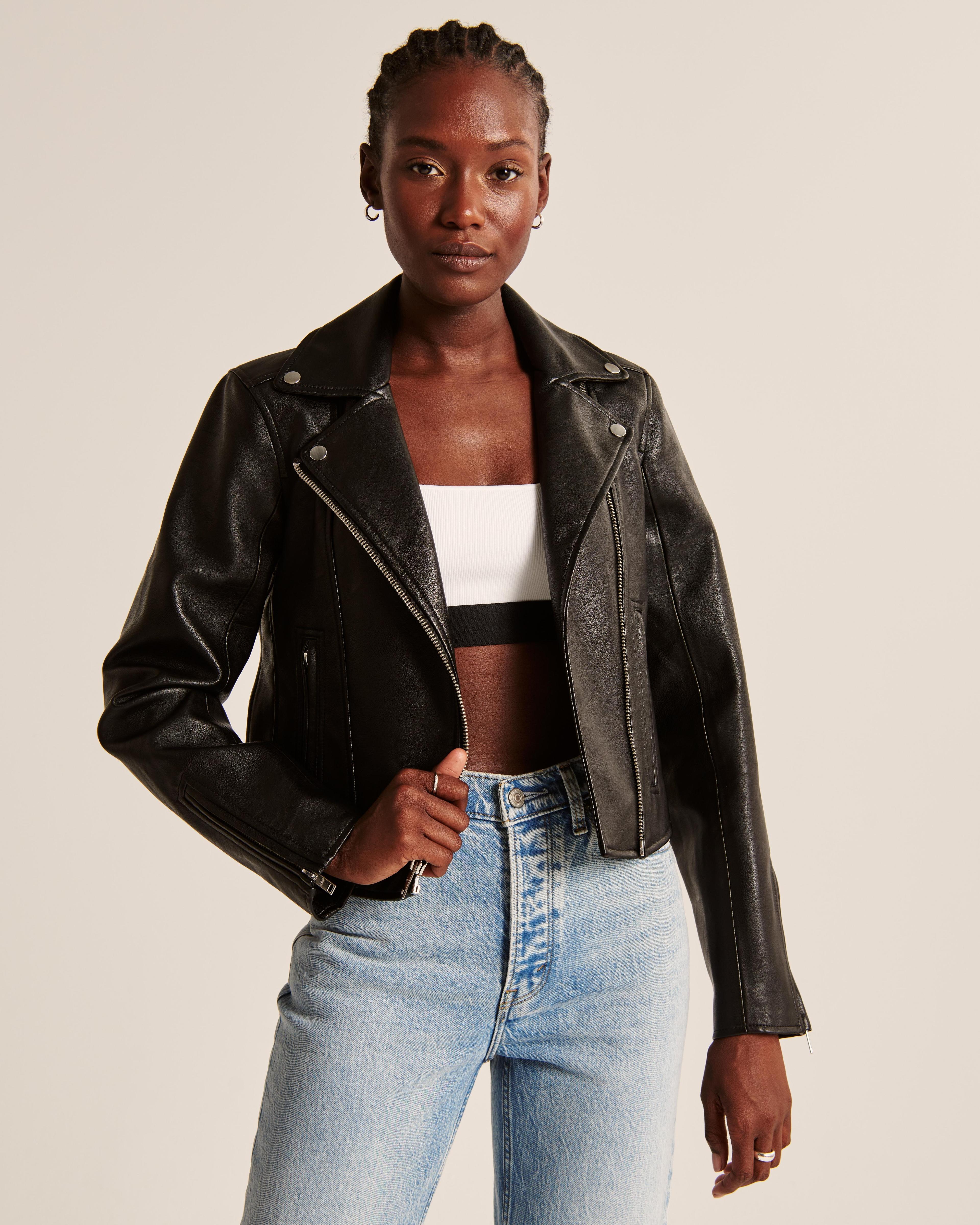 Vegan Leather Moto Jacket Product Image