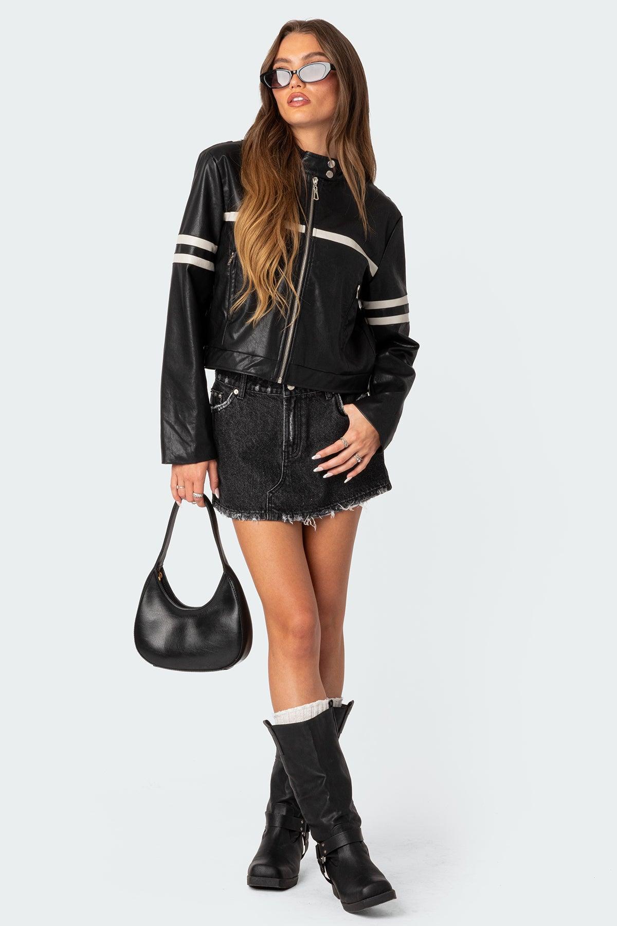 Rockstar Oversized Faux Leather Jacket Product Image