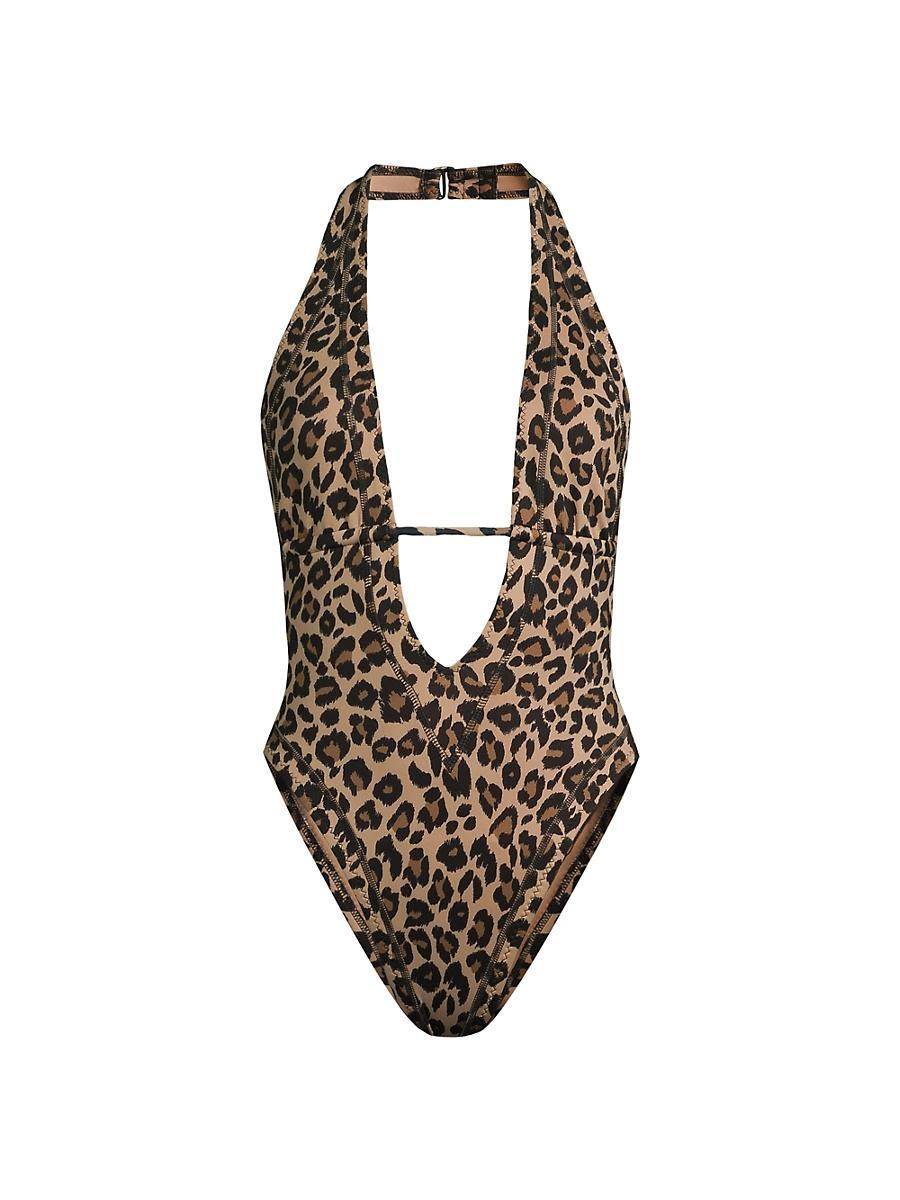 Womens Whitney Leopard One-Piece Swimsuit Product Image