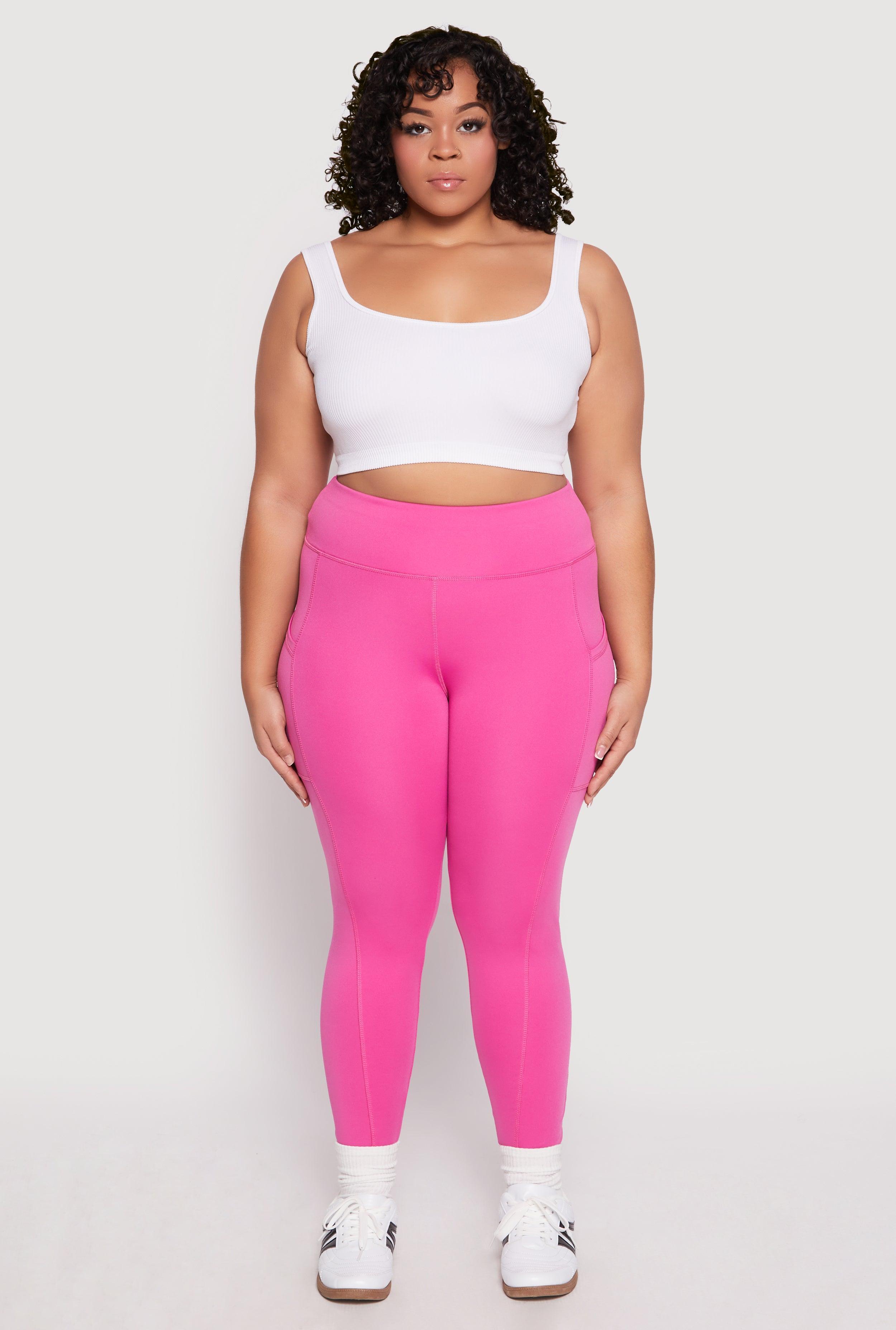 Womens Plus Size High Waist Side Pocket Leggings Product Image