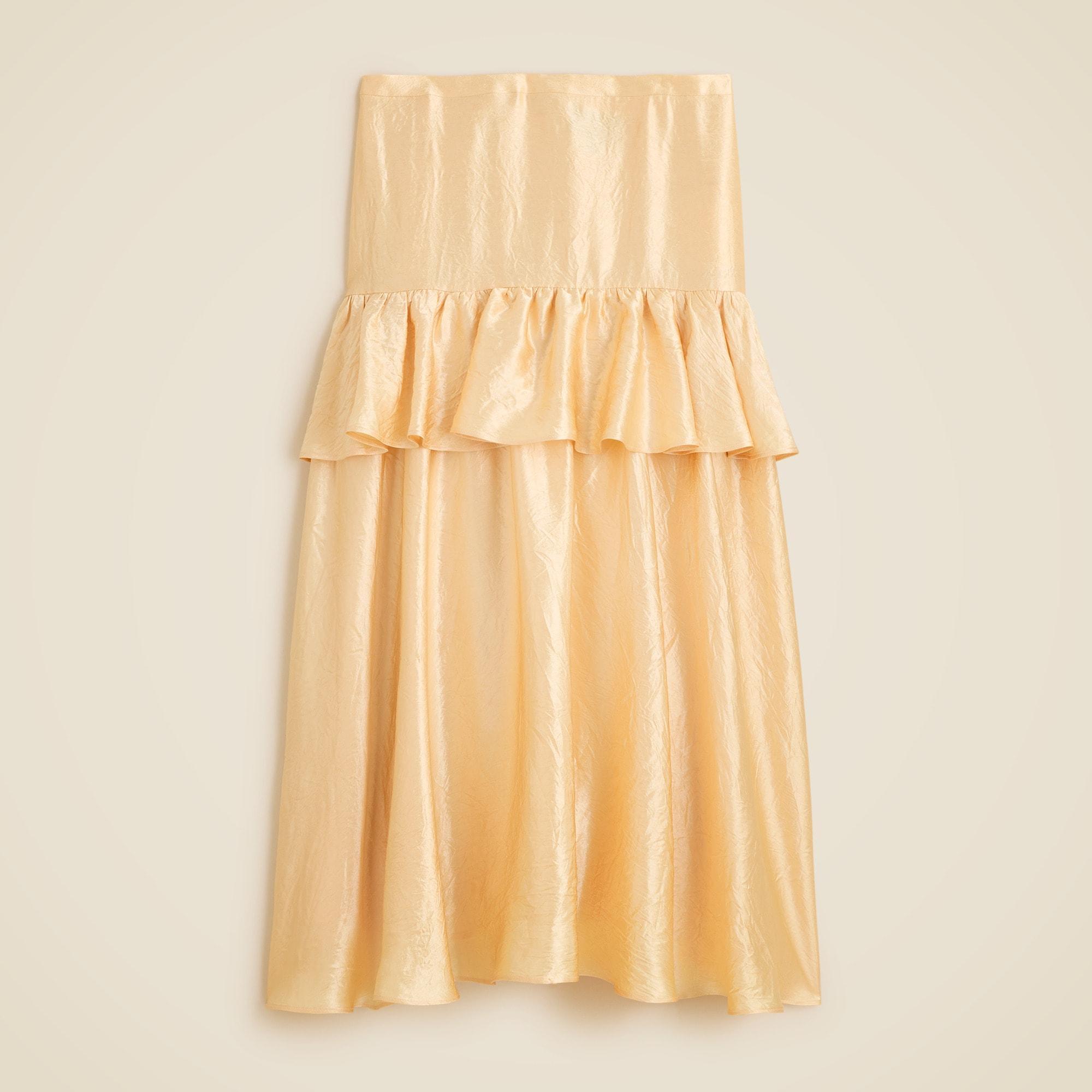 Collection ruffle-tier midi skirt Product Image