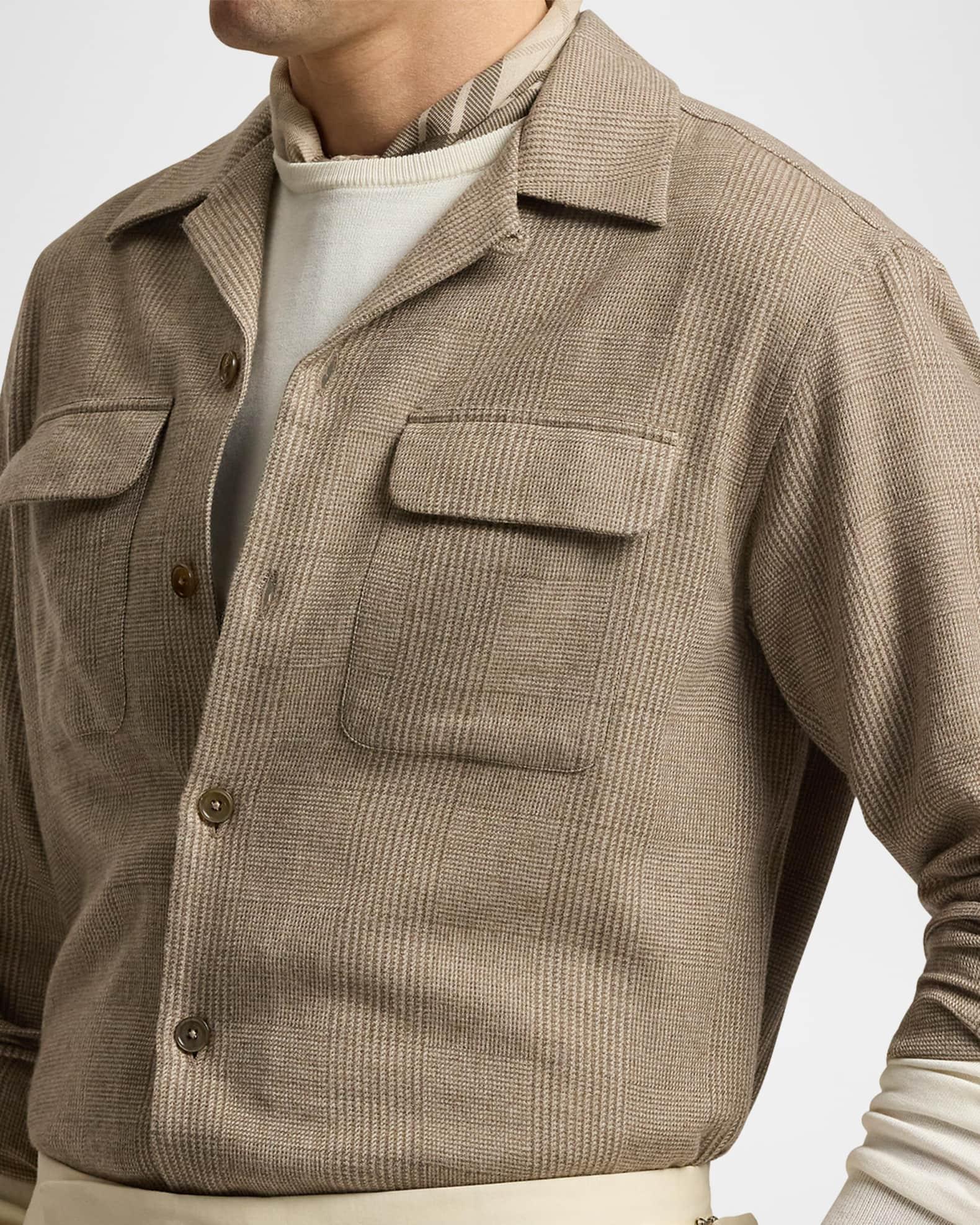 Men's Colton Tonal Check Double-Pocket Sport Shirt Product Image