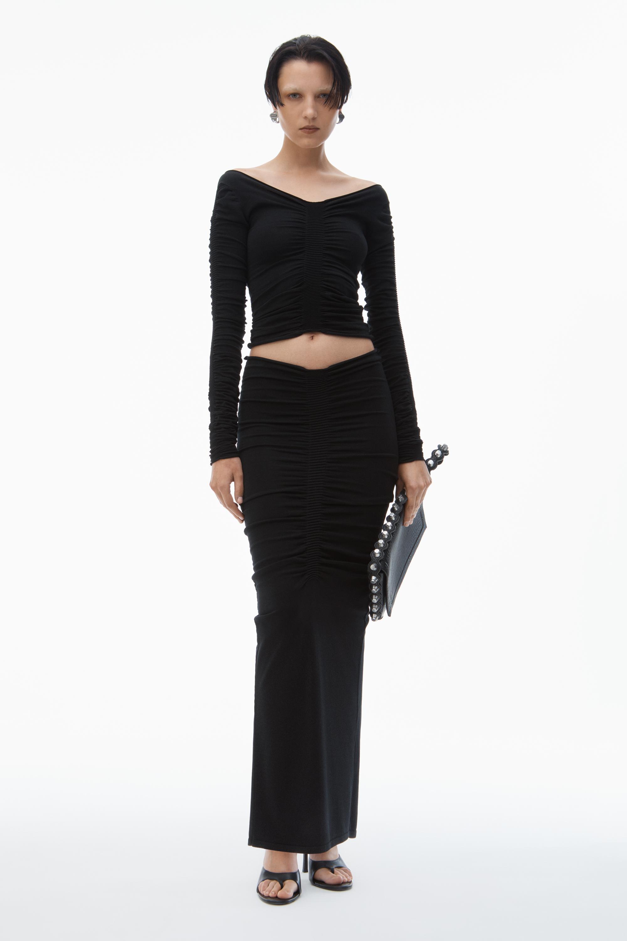 Ruched Maxi Skirt Product Image