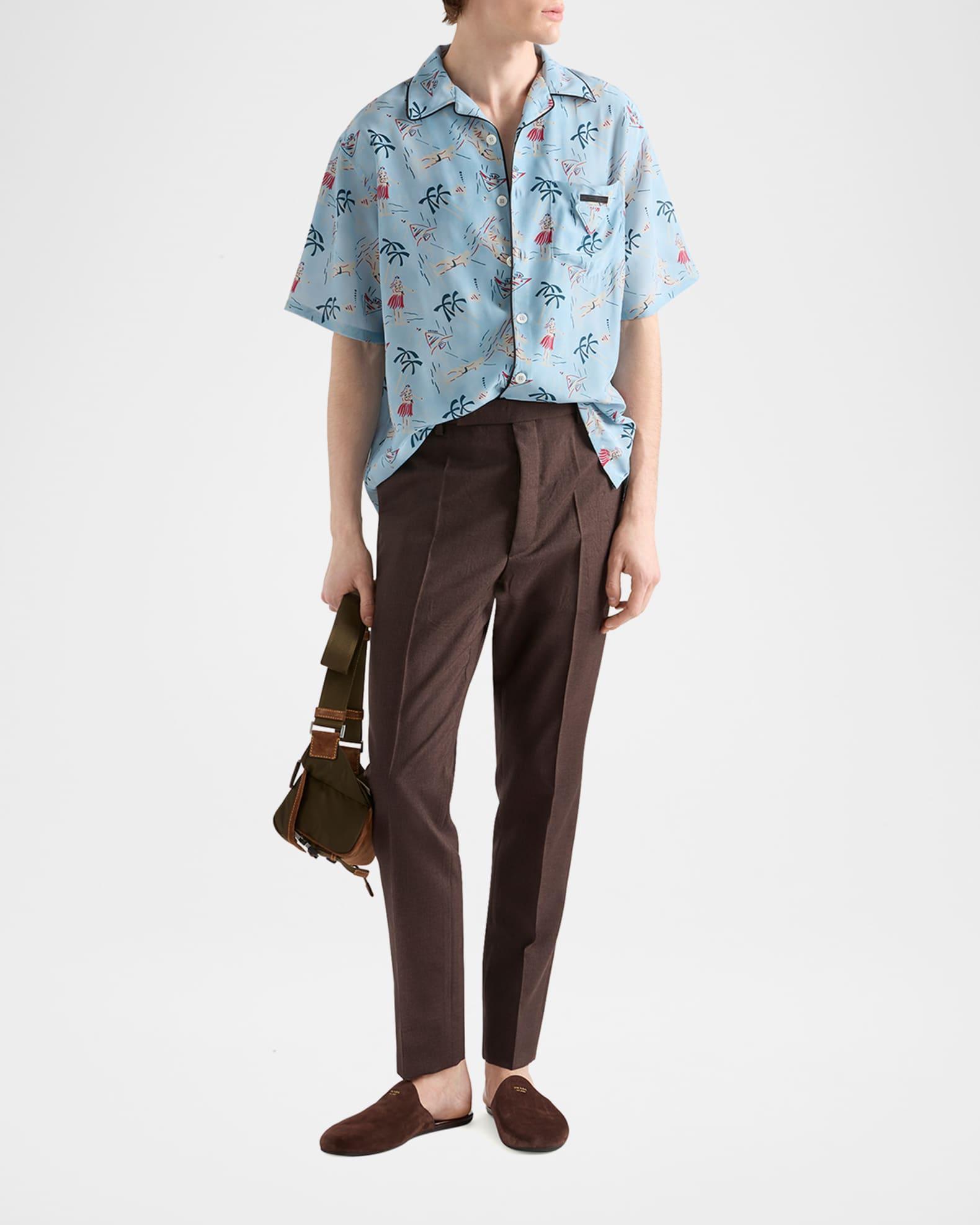 Men's Hawaiian-Print Short-Sleeve Shirt Product Image