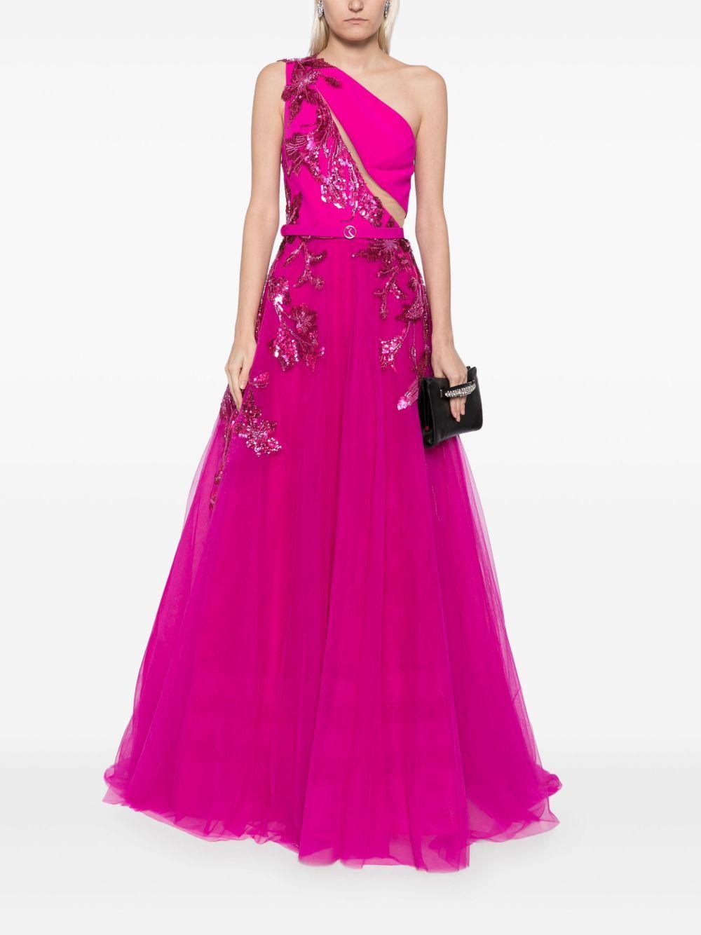 one-shoulder beaded gown Product Image