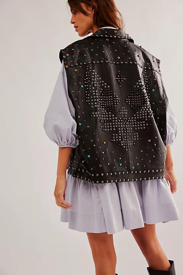 OneTeaspoon Studded Eagle Leather Vest Product Image