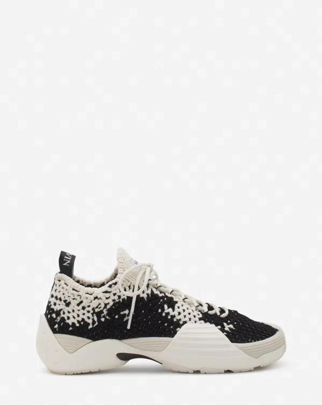 LANVIN Sneaker Flash Knit In Ecru/black Product Image