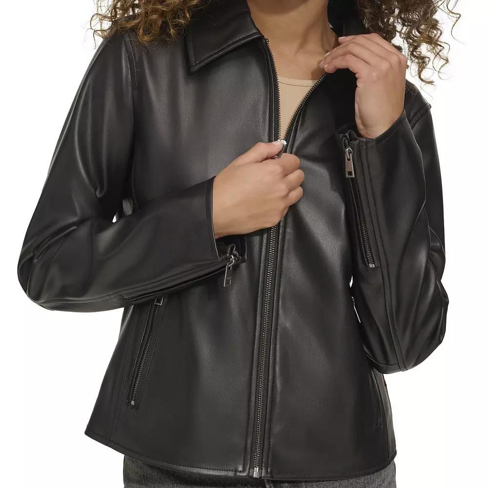 Women's Levi's® Faux-Leather Jacket with Laydown Collar,  Product Image