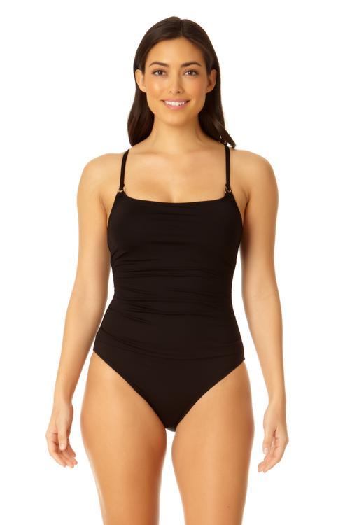 In Living Color Shirred Lingerie Maillot One-Piece Product Image