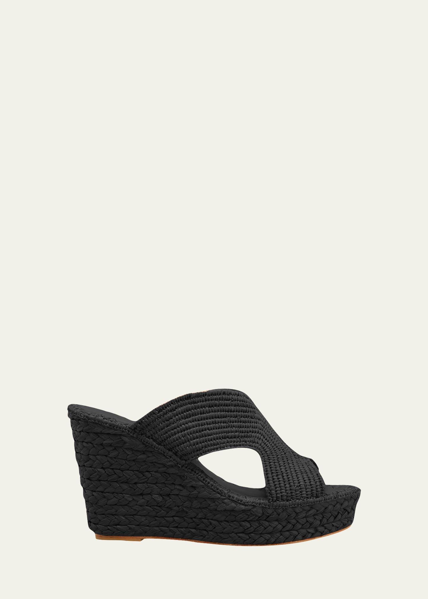 Lina Cutout Slide Wedge Sandals Product Image