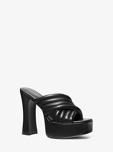 Portia Quilted Leather Platform Sandal Product Image