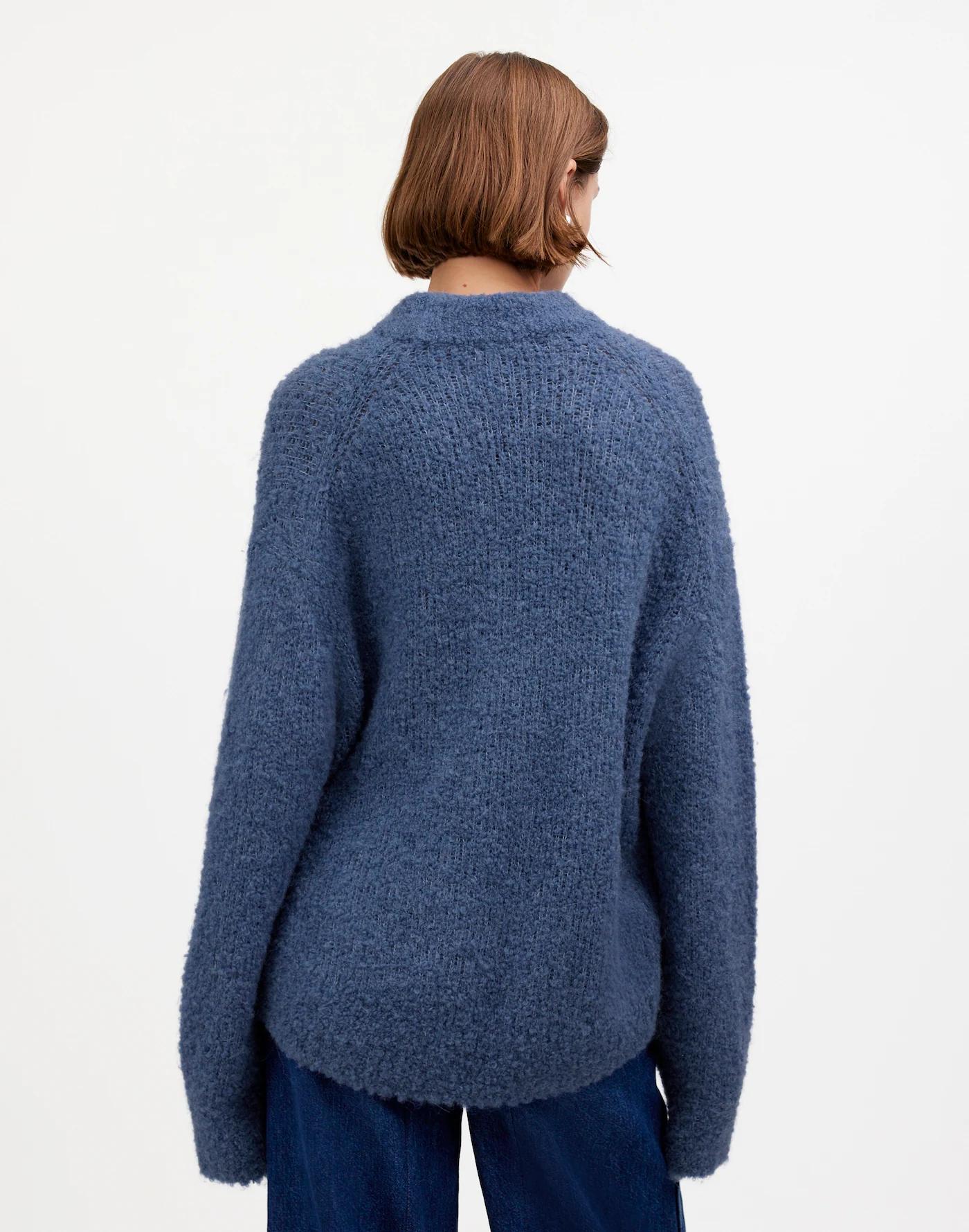 Wool-Alpaca Blend Bouclé-Knit Oversized Sweater Product Image